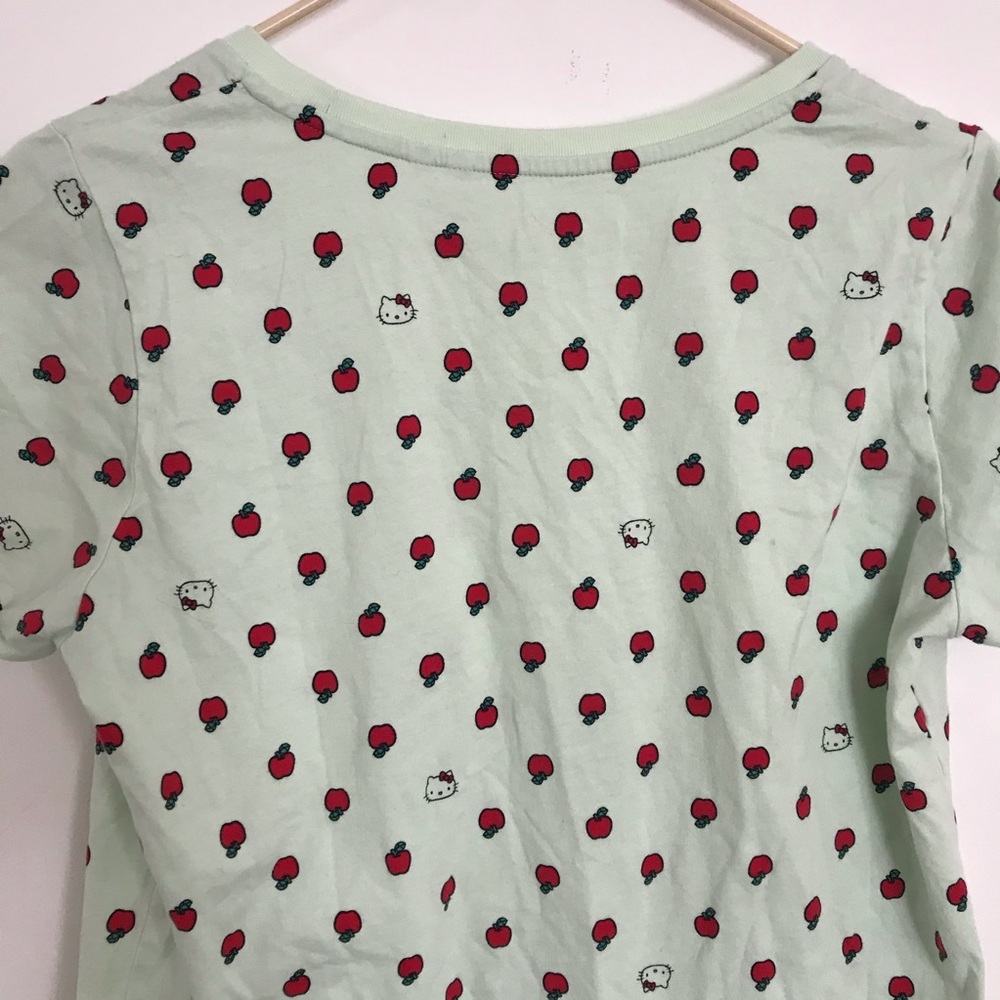 SANRIO Hello Kitty Apples Tee Green Small Medium - Picture 5 of 7